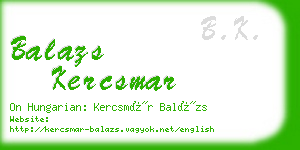 balazs kercsmar business card